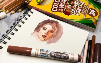 Crayola colored pencils and markers – 24 skin tones