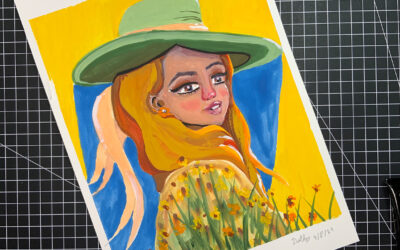 Painting a girl with Arteza gouache