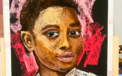 Soft pastel portrait drawing